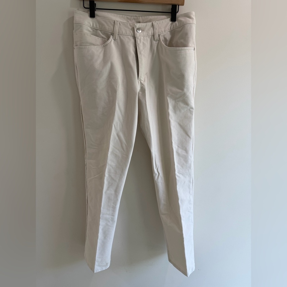 Lululemon ABC Utilitech Cream Trousers Regular Fit Men’s size M